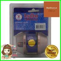 กุญแจลิ้นตาย 1 ด้าน ISON D7000 สีทองแดงรมดำSINGLE CYLINDER DEADBOLT ISON D7000 ANTIQUE COPPER **คุณภาพดี**