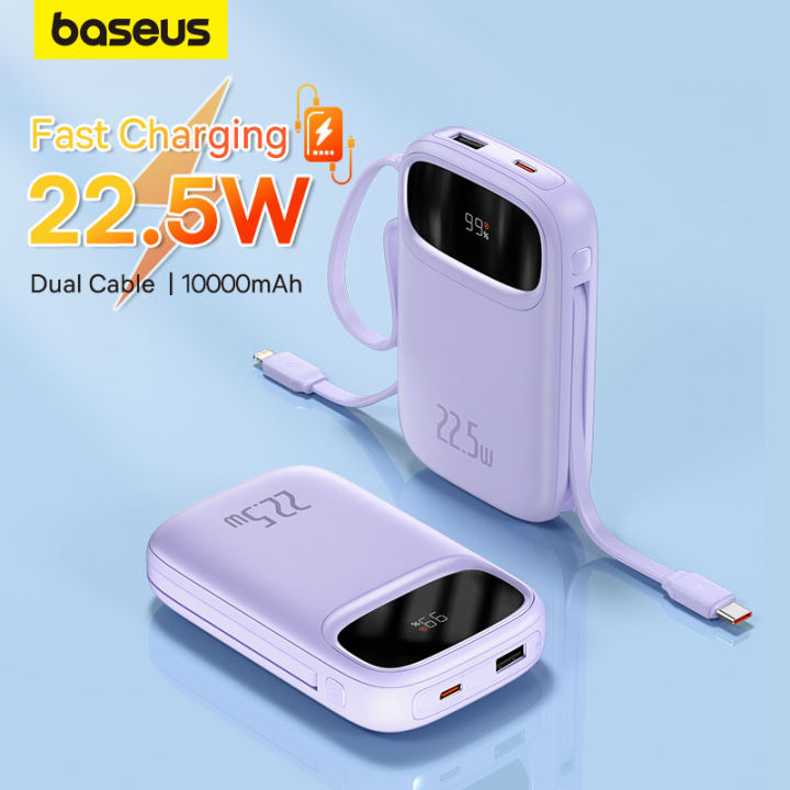 Baseus Qpow2 Power Bank 10000mAh PD Fast Charging Powerbank Built in ...