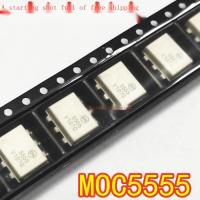 10Pcs MOC5555 SMD Optocoupler FOD5555 SOP6 Optocoupler Optical Isolator นำเข้า Spot