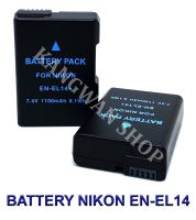 (แพ็คคู่ 2 ชิ้น) EN-EL14  EN-EL14a  ENEL14  ENEL14a แบตเตอรี่สำหรับกล้องนิคอน Camera Battery For Nikon D3100,D3200,D3300,D3400,D3500,D5100,D5200,D5300,D5500,D5600,Df DSLR,P7000,P7700,P7800 BY JAVA STORE SHOP