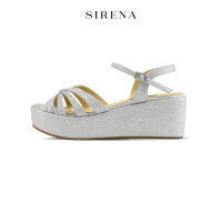 SIRENA รองเท้าเจ้าสาว เปิดหน้า ส้นเตารีด สูง 2.5 นิ้ว รุ่น ALISA สีเงิน