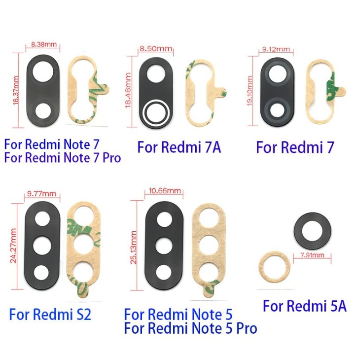 2ชิ้น-ล็อตกล้องด้านหลังเลนส์กระจกด้วยกาวสำหรับ-xiaomi-redmi-7-7a-9-s2-5a-6a-note-6-7-k20-pro-สำหรับเปลี่ยน-xiaomi-mi-9t