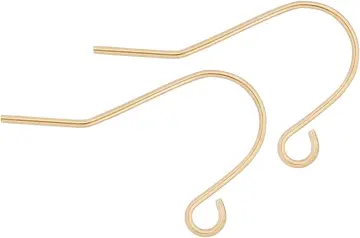Gold Ear Hooks , Brass Earring Wires , Ear Wire , 18K Real Gold Plated  Brass Earring , Earring Hook, Flower Ear Hooks Earring Findings, DIY 