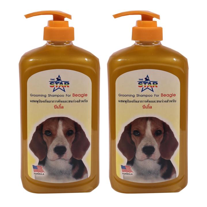 แชมพูสุนัข-แชมพูอาบน้ำหมา-ป้องกันอาการคันและขนร่วงสำหรับ-บีเกิ้ล-1000ml-2-ขวด-ลดอาหารคัน-ลดกลิ่นตัว
