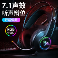 นักล่าหมาป่า H200 RGB ชุดหูฟังสำหรับเล่นเกมชุดหูฟังสำหรับเล่นเกมแบบใช้สายคอมพิวเตอร์เดสก์ท็อปชุดหูฟังสำหรับเล่นเกม .