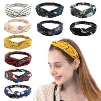 【YF】 Fashion Women Girls Summer Bohemian Hair Bands Print Headbands Vintage Cross Turban Bandage Bandanas HairBands Accessories