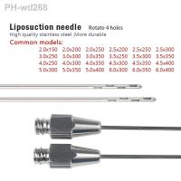 Stainless Steel Liposuction Spiral Needle Rotate Four Holes Fat Harvesting Cannula Beauty Use