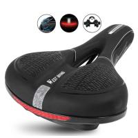 Bicycle Cushion Reflective Mountain Road Bike Riding Soft Accessories Comfortable Saddle Equipment Seat And C3E3