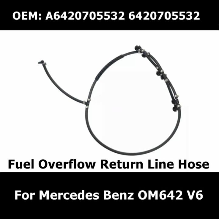a6420705532-a6420703032-a6420701932-fuel-overflow-return-line-hose-for-mercedes-benz-om642-v6-diesel-injector-leak-off-pipe