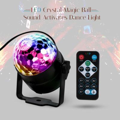 3W LED RGB Rotating Magic Ball Light Stage Light Projecting Lamp for Disco Party Festival Wedding Decoration Discoball Lamps  ไฟเวที ดิสโก้ผับ งานปาร์ตี้ โคมไฟพร้อมรีโมทคอนโทรล ไฟดิสโก้เทค