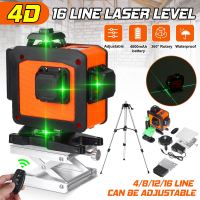 4D 16 Lines Laser Level Green Level Self-Leveling 360 Horizontal &amp; Vertical Cross Powerful Green Beams Laser Level New