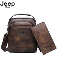 JEEP BULUO nd Handbag Shoulder Bag Men Messenger Bags Splite Leather 2pc set Crossbody Business bag For mini Male