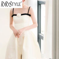 RYRYSTYLE Xiaozhongshan ชุดเดรส9954ยาวสีขาว