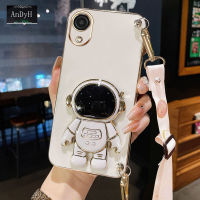 AnDyH Long Lanyard Casing For Samsung Galaxy A02 M02 Phone Case Samsung A03 CORE Power Cute Astronaut Desk Holder