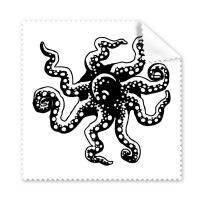 Marine Life Octopus Black Illustration Cleaning Cloth Phone Screen Glasses Cleaner 5pcs Lens Cleaners