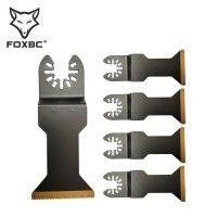 FOXBC 5pcs Oscillating Multitool Titanium Plated Saw Blade For Metal Cutting Fits Chicago Makita Porter Cable Ridgid Ryobi