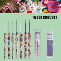 Wool Crochet Hook DIY Long Knitting Needle With Soft Rubber Handle Q3Y7