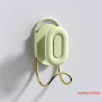 DONGLIONG ตะขอแขวนอ่างล้างหน้าติดผนังแบบปรับได้ราวแขวนได้สำหรับจัดระเบียบอ่างล้างหน้าอเนกประสงค์แบบไม่ต้องเจาะรู