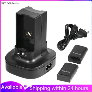  Fosmon Dual 2 MAX Charger with 2x 2200mAh Rechargeable Battery  Pack Compatible with Xbox Series X/S(2020), Xbox One/One X/One S Elite  Controllers, High Speed Charging Docking Station Kit - Black 