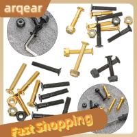 ARQEAR529453 8เซ็ต M5กลางแจ้งสลักยึดสเก็ตบอร์ด Longboard อะไหล่ Hardwares น็อตฮาร์ดแวร์ติดตั้งสกรู