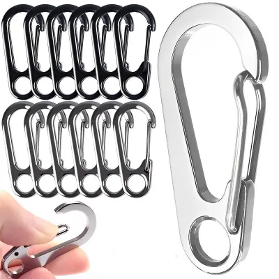 Hiking Buckles Alloy Spring Snap Hooks Keychains Outdoor Camping Lobster Clasp Buckle Carabiners