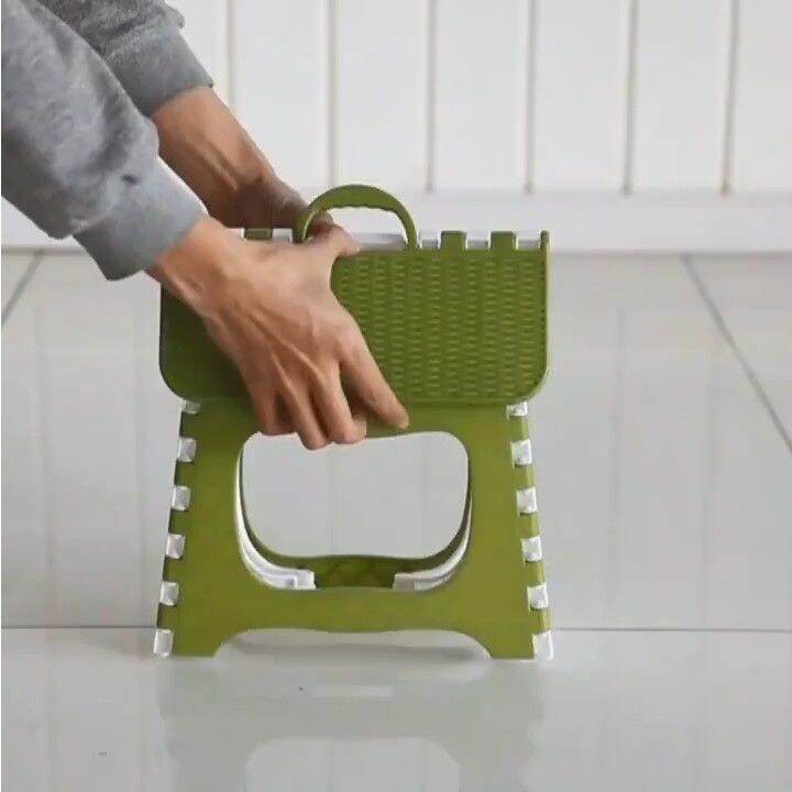 Portable Folding Mini Step Stool Foot Rest Plastic Foldable Chair OP Lazada PH