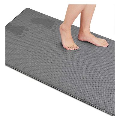 Bubble Kiss PVC Kitchen Mat For Home Decor Thicken Soft Gray Black Modern Kitchen Car Anti-fatigue Floor Rugs Solid Area Rugs