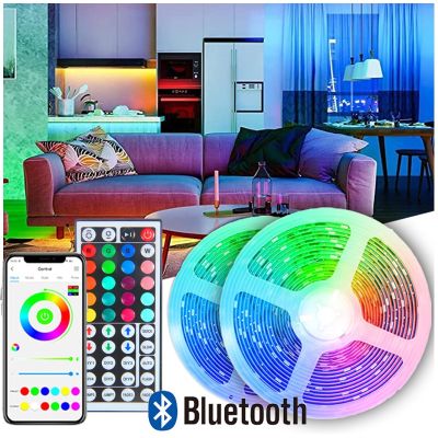 แถบไฟ LED LED 1-5ม. 10ม. 15ม. 20ม. 30ม. ไฟ Led ไฟด้านหลังทีวี RGB สีไฟตกแต่ง Luces ไฟนีออนสำหรับตกแต่งห้องนอน