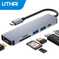 jianzhifen C47มัลติอะแดปเตอร์ประเภท C เป็น HDMI-เข้ากันได้4K การ์ดความจำ USB3.0แปลงสำหรับ Macbook Pro 6 In 1แท่นวางมือถือสำหรับสวิทช์ PD ชาร์จ