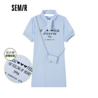 SEMIR ชุดเดรสแขนพองของผู้หญิง,เดรสถักทรงหลวมพิมพ์ลายสไตล์ลำลองใหม่ฤดูร้อนปี2022