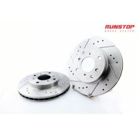 RUNSTOP รันสตอป brake disc จานเบรค หน้า เจาะรู เซาะร่อง BSL ขนาดเดิม 260  HONDA   ACCORD 2000  (ราคาต่อคู่)