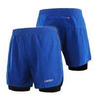 Lixada Mens 2 - in - 1 กางเกงวิ่งแห้งเร็ว Breathable Active การออกกำลังกายวิ่งจ๊อกกิ้งปั่นจักรยานกางเกงขาสั้นยาว Liner