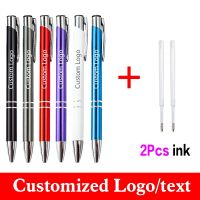 3Pcs/Set New Metal Ballpoint Pen Business Advertising Gift Pen Get 2 Ink Custom Logo Student Creative Prize Engraving Wholesale Pens