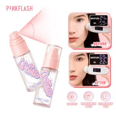 PINKFLASH#More&More Fit Set Shine-free Hydrating Setting Spray Fix & lock Fast film forming Matte Extend makeup wear Oil-control Soothing Calming Non-sticky Mask-proof No acne