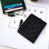 Top Quality Sheepskin Small Wallet Coin Purse New Design ID Card Holder Bank Holder Fashion Soft Zipper Slim Wallet