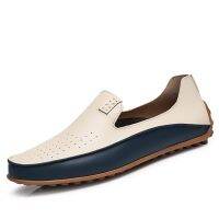 Men Casual Leather Loafers Soft Comfortable Driving Shoes Man Moccasins Slip On Flats Footwear Mokasin Kasual