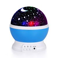 Kids Star Night Light 360-Degree Rotating Star Projector Color Desk Lamp USB Cable Children Baby Bedroom and Party Decorations