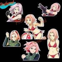 B0913 Self-Adhesive Peeking Anime Decals for Sakura Haruno Decal Motocross Racing Laptop Helmet Trunk Wall Car Sticker