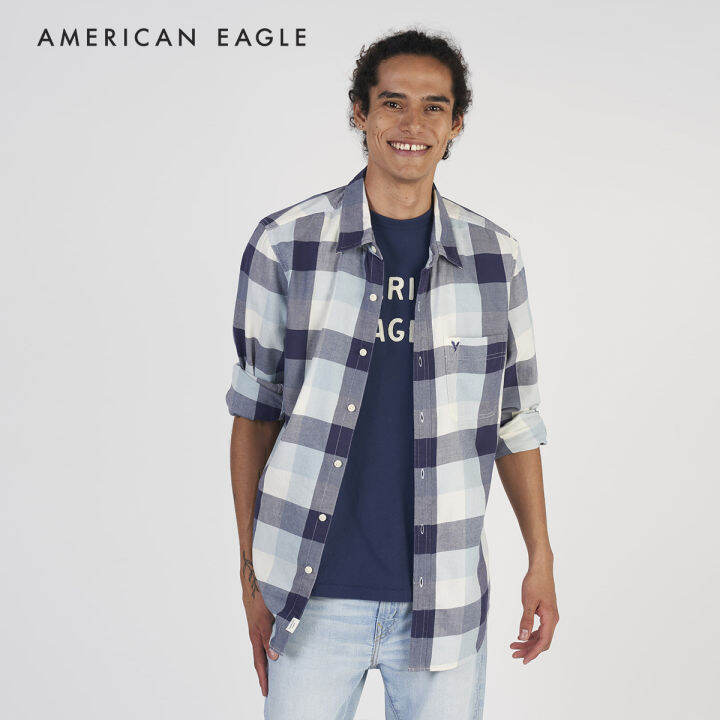 american-eagle-slim-fit-plaid-button-up-shirt-เสื้อเชิ้ต-ผู้ชาย-ลายตาราง-ทรงสลิม-emsh-015-2179-400