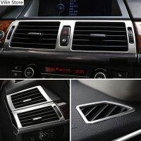 fgjfykjd Car Styling Strip Air Conditioning vent Panel frame Decorative Cover Trim Auto Inner Accessories Sticker for BMW X5 X6 E70 E71