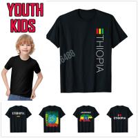 2023 new100 Cotton Youth Kids I Love Ethiopia Ethiopian Love Heart Flag T-Shirt For Children T Shirt Tops Boy Girl Tee