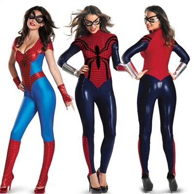 ✷⊙ Women Cosplay Pary Sexy Hero Costume Spider-man Fancy Dress