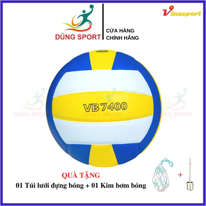 Quả bóng chuyền Thăng Long VB7400 da Nhật thi đấu chính hãng/ Tặng túi lưới và kim bơm bóng tiêu chuẩn