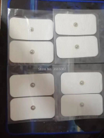 10Pcs 5X10ซม. เปลี่ยนสี่เหลี่ยมผืนผ้าขนาดใหญ่ Electrodes Pad สำหรับ Tens EMS Compex เครื่องกระตุ้นไฟฟ้า Dual Snap Electrodes