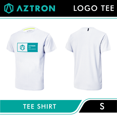 Aztron Logo Tee White Tees เสื้อยืด เสื้อคอกลม เนื้อผ้า Cotton 100% เบาสบาย แห้งง่ายไม่เหม็น