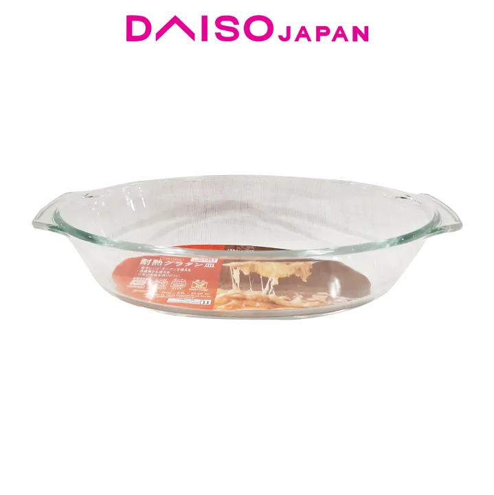 Daiso Glass Oval Gratin Dish 0.6L Lazada PH