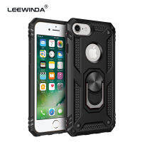 LEEWINDAสำหรับiPhone 6 7 8เคสโทรศัพท์,Luxuryจ่าสิบเอกAnti-Drop BracketเกราะTPU + PC 2 In 1 360 ° ที่ยึดแบบหมุนได้แหวนฝาหลัง