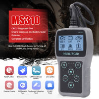 ใหม่ MS310 OBD2 สแกนเนอร์เครื่องมือวิเคราะห์รถยนต์เครื่องทดสอบแบตเตอรี่รถยนต์อ่านรหัสความผิดพลาดของเครื่องยนต์วิเคราะห์ 2.4 นิ้วจอแสดงผล