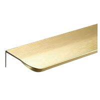 Concealed Drawer Pulls in Aluminium Component Parts Gold 2-Pack (Total Length 200mm)