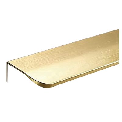 Concealed Drawer Pulls in Aluminium Accessories Component Parts Gold 2-Pack (Total Length 200mm)